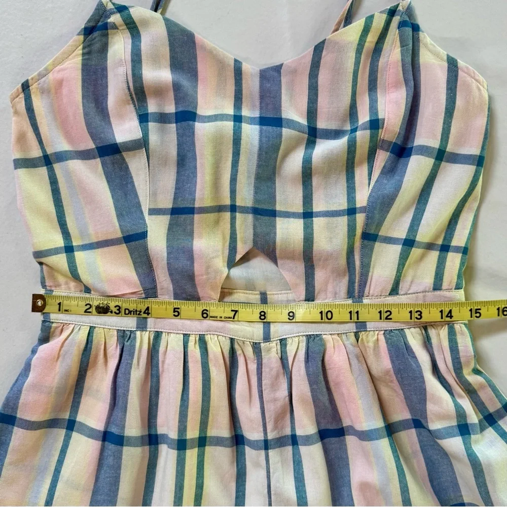 NWT Plaid Sleeveless Lined True Craft Romper with Pockets (M) - Picture 11 of 17